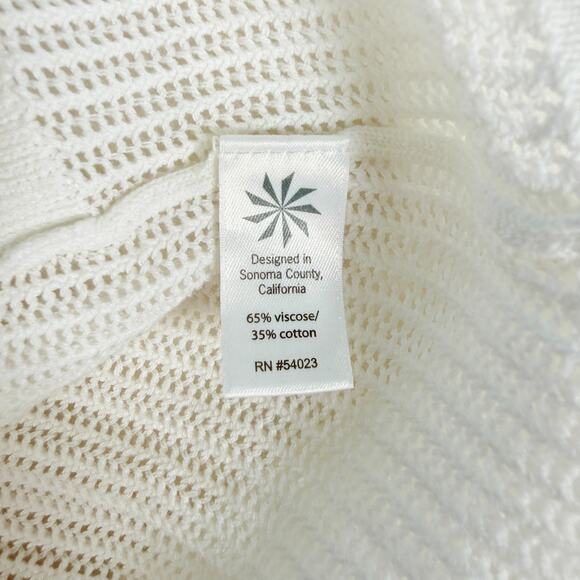 Athleta Kahala Women's Sweater Size Small Off-White Pullover Short sleeve - Picture 4 of 7